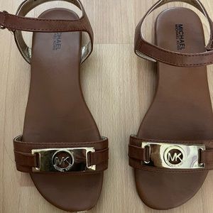 Michael Kors brown flat sandals